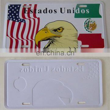 embossing aluminum souvenir car license plate