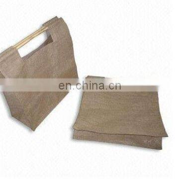 cotton canvas bag with wooden handle