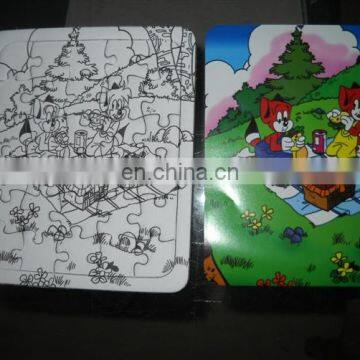 Mini size painting puzzle for kind coloring fun