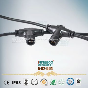 2pin 3pin Plastic T Connector waterproof power splitter connector Waterproof Cable Joint 3 Way T Connector