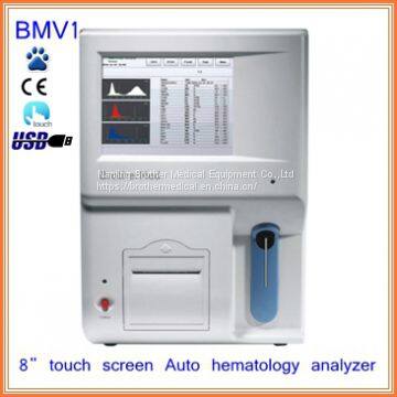 Auto vet hematology analyzer with 8 inch touch screen