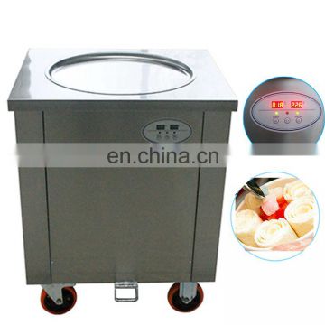 Customized stainless steel street mobile fried ice cream machine cart