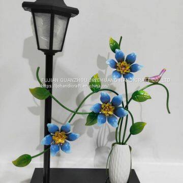 garden flower with solar light for home decor