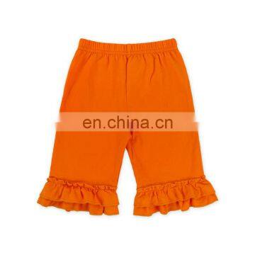 Little Kids Baby Cotton Plain Long Pants Bloomers Girl Ruffle Capri
