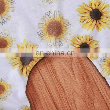 Baby Girl Romper Sunflower Print Summer Sleeveless Vest Jumpsuit for 0-24M photo-6