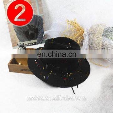 10colors 2021 New Fashion Adult Graffiti Hat Woman Wide Brim Jazz Fedora Hats for Women photo-5