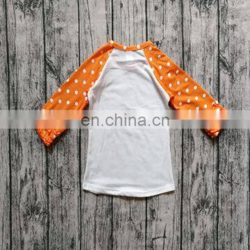 Halloween Pumpkin Shirts Baby Girl Ruffle Sleeve Tops Spring Autumn Tees photo-2