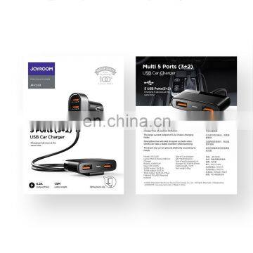 Joyroom 5 in 1 USB Car Charger 30W Multi Ports Car Charger Portable 5 Ports Fast Charger photo-6