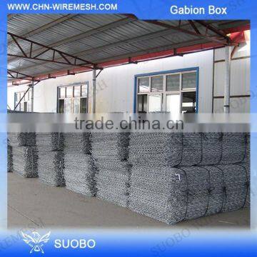 Hot sale Galvanized pvc coated gabion box/gabion making machines/gabion basket 2m x 1m x 1m