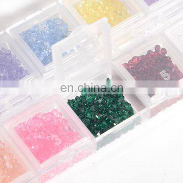 12 Grids Multi Style Mixed Colors AB 3D Charm Pearl Sequins DIY Alloy Art Decoration Set