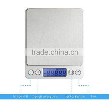 100g Digital Pocket Scale, Stainless Steel, 0.001g Resolution