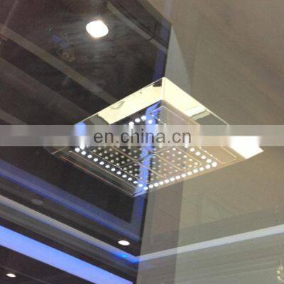 Ceiling Mounted LED Speaker Shower Head Square LED Rain Shower Head