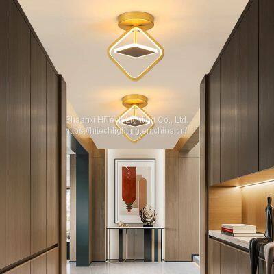 Golden Acrylic Aluminum Aisle Ceiling Lamp For Cloakroom Corridor Balcony Foyer Lighting Thin Lights Home Lustering Luminaire photo-2