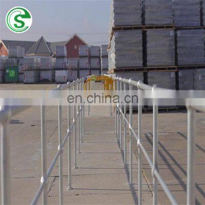 Anti corrosion customized stair handrails steel ball joint pipe stanchions for grating used