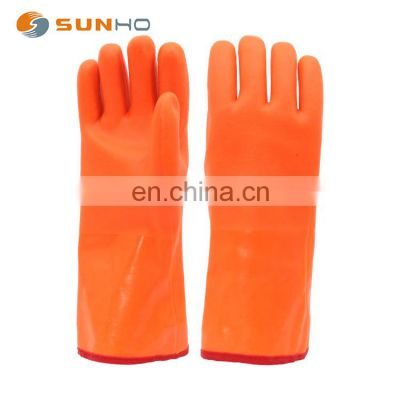 Sunnyhope construction length 17/30/35cm smooth fluorescent PVC thermal gloves