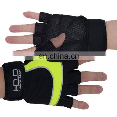 HANDLANDY High quality Fingerless Workout Sports Gloves Gym weightlifting sports gloves gym