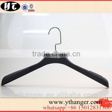 Black Plastic Hanger Rubber Coated Hanger for Clothes Supplier's Choice