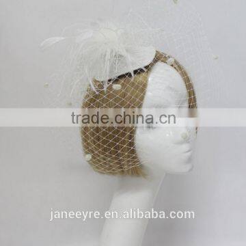 Wholesale New Design Bridal Veil Fascinator With Feather photo-3