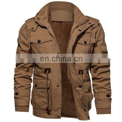 2021 Cross-border Amazon Eaby Wish Plus Velvet Thick Mid-length Washed Cotton Large Size Loose Coat Jacket Cotton Jacket
