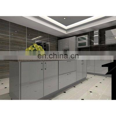 Hot Sell Customize Modern Marble Counter Top High Gloss Top Brand Hardware Modern Modular Kitchen Cabinet