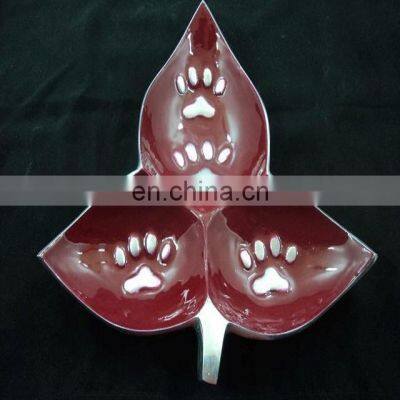 paw print leaf shape bowls