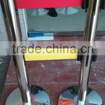 Crowd Control Barriers_Silver Stainless Steels Belt Barriers- 2 Webbings Metal Barriers-Double Belt Metal Stand Post