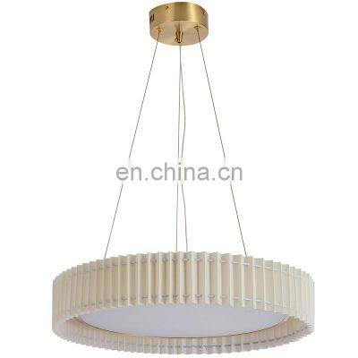 Modern Pleated Hanging Light For Bedroom Living Room Decor Led Pendant Lamp Simple Round LED Chandelier