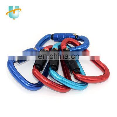 Safety Climbing Rock Hiking High Strength With Twist Lock Aluminum Snap Carabiner Hook photo-3