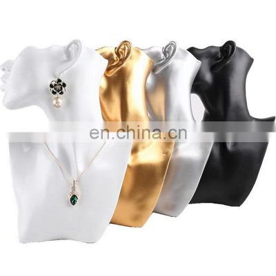 Wholesale Four Colors Options Resin Jewelry Display Bust Earring Pendant Rack Necklace Jewelry Display Stand Holder