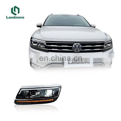 landnovo Headlights for VW Tiguan L 2017 year Head Lamp Assembly PLUG & PLAY LED lamp