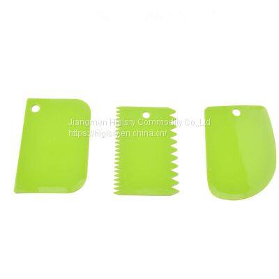 3Pcs Cake Scraper Pastry Butter Dough Cookie Edges Scraper Cake Smoothers DIY Cutter Baking Tools Decorating Accessories Set