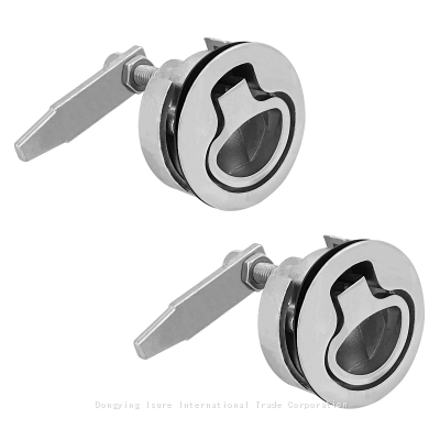 ISURE MARINE Boat Accessories Latch Turning Lift Handle Stainless Steel Flush NON Locking