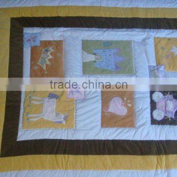 Cotton Patchwork Block Printed Quilting Quilt Bedding Set photo-2