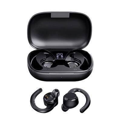 Bluetooth 5.3 водонепроницаемые наушники IPX7 OEM TWS с зарядным кейсом, стерео спортивные настоящие беспроводные наушники с наушниками на ухо и заушниками