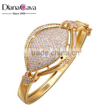 Wholesalers Jewelry Gold Platinum Plated for Business Order Women Deluxe Bangle