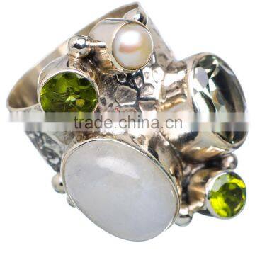 RARE RAINBOW MOON STONE 925 STERLING SILVER RING ,925 STERLING SILVER JEWELRY WHOLE SALE,JEWELRY EXPORTER