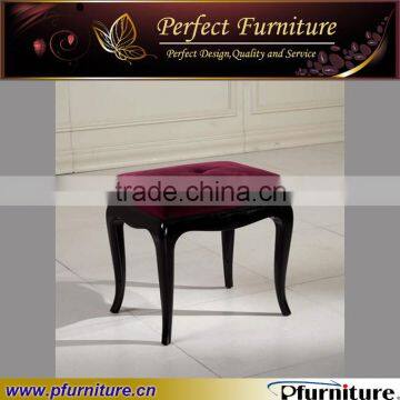 purple fabric wood decorative foot stool NC121137