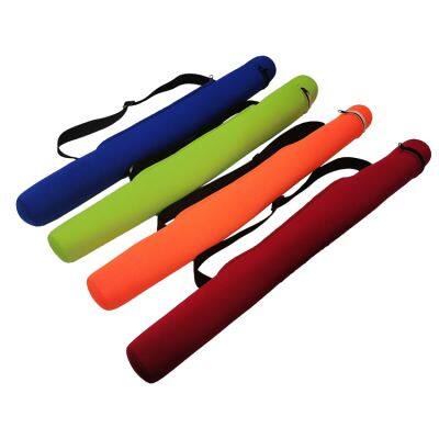 Custom Sling Shoulder Strap Solid Color Neoprene 6 Pack Cola Beer Can Cooler Tube