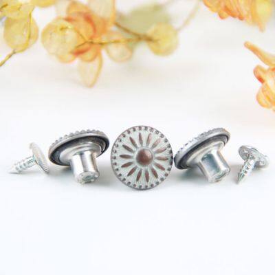 Fancy jeans buttons 17mm with logo for denim jeans jacket buttons
