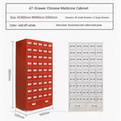 Steel Chinese Medicine Storage Cabinet 0.9 m 900×1800×500mm|Botanical Medicine Cabinet Steel Frame