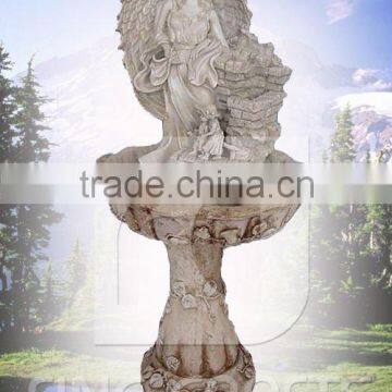 Resin angel garden figurine fountain