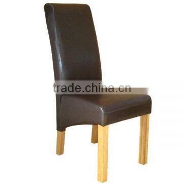 RCH-4065-4 Black High Back Roll Head PU Leather Dining Chair photo-2