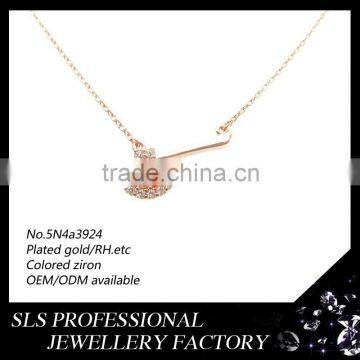 2015 Nice gold plated jewelry 925 Sterling Silver axe Labrys pendant necklace from sls silver jewelry