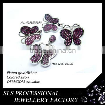 Dark red stone jewelry for pakistani artificial bridal jewelry sets butterfly charm