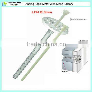 Building material nylon insulation anchors 8x120 split nail