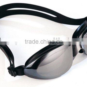 mirror coated swimming goggles with wide vision