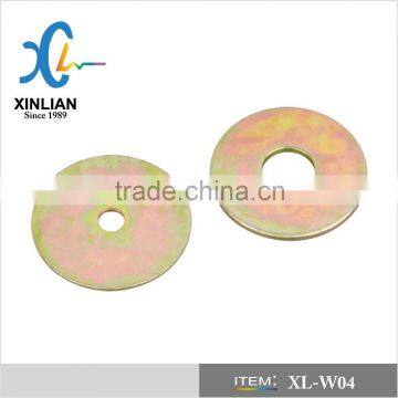 Thin flat washer yellow zinc