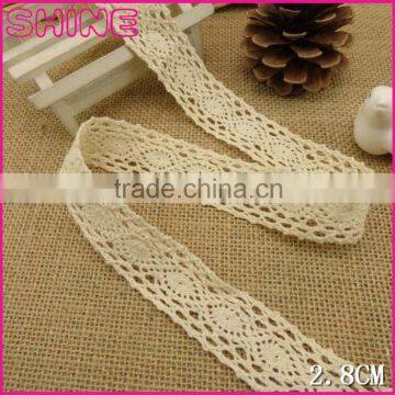 1.14"Fashion Cheap 100% Cotton Fabric Lace Crochet Non-strech White Girl Dress Accessory China Factotry