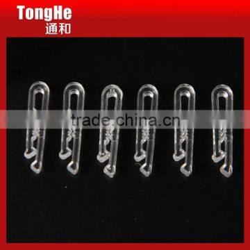 40mm length clear plastic shirt clip with teeth