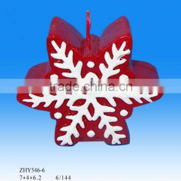 candle snowflake (Christmas candle,gift candle)polyresin